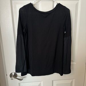 LOFT Elegant Black Long Sleeve Top